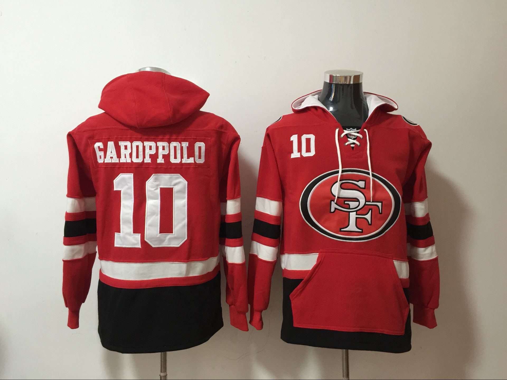 Men NFL Nike San Francisco 49ers 10 Garoppolo red Sweatshirts